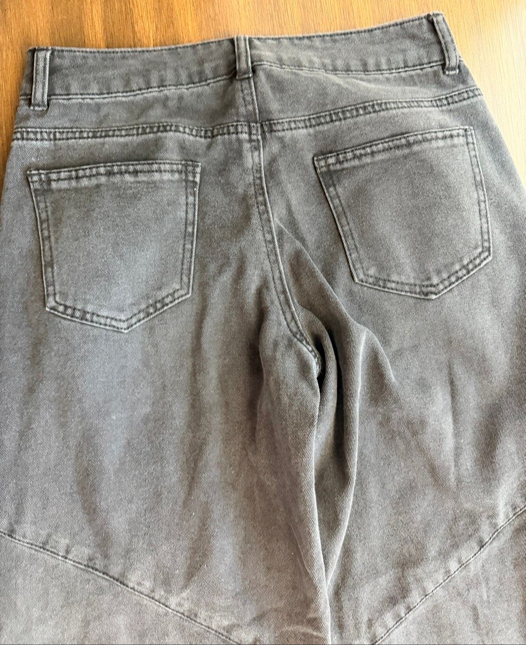 Steve Madden Gray Denim Jogger Pants Utility Cargo Cuffed Hem Size 2 — image 6 of 7